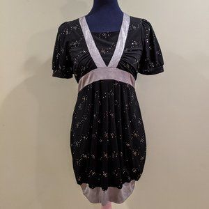 Black and Silver Metallic Dress